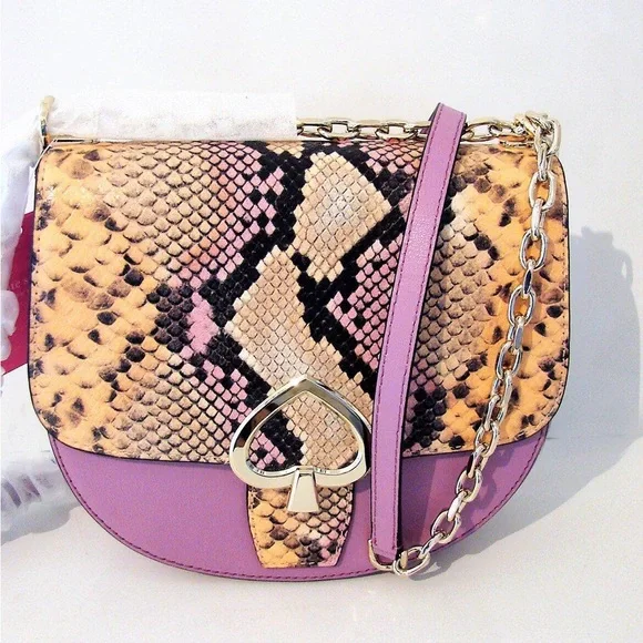 NWT Kate Spade Robyn Exotic Saddle Bag